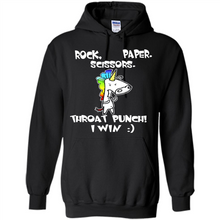 Load image into Gallery viewer, Funny Crazy Unicorn - Rock Paper Scissors Throat Punch I Win # Zawin store