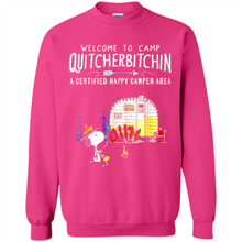 Load image into Gallery viewer, Welcome to camp Quitcherbitchin a certified happy camper area Snoopy # Zawin