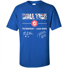 Load image into Gallery viewer, Roll Tide Alabama Crimson Tua Tagovailoa Jalen Hurts Signatures Shirt Roll Tide Alabama Crimson Tua Tagovailoa Jalen Hurts Signatures
