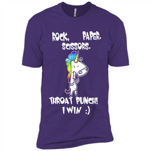 Load image into Gallery viewer, Funny Crazy Unicorn - Rock Paper Scissors Throat Punch I Win # Zawin store