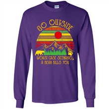 Load image into Gallery viewer, Go Outside Worst Case Scenario A Bear Kills You Vintage Retro Sunset # Zawin store