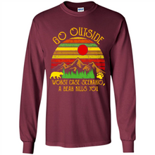 Load image into Gallery viewer, Go Outside Worst Case Scenario A Bear Kills You Vintage Retro Sunset # Zawin store