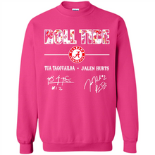 Load image into Gallery viewer, Roll Tide Alabama Crimson Tua Tagovailoa Jalen Hurts Signatures Shirt Roll Tide Alabama Crimson Tua Tagovailoa Jalen Hurts Signatures