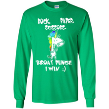 Load image into Gallery viewer, Funny Crazy Unicorn - Rock Paper Scissors Throat Punch I Win # Zawin store