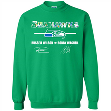 Load image into Gallery viewer, Seahawks Russell Wilson Bobby Wagner Signatures Football Fans
