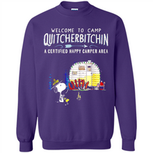 Load image into Gallery viewer, Welcome to camp Quitcherbitchin a certified happy camper area Snoopy # Zawin