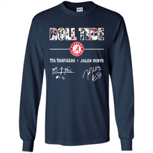 Load image into Gallery viewer, Roll Tide Alabama Crimson Tua Tagovailoa Jalen Hurts Signatures Shirt Roll Tide Alabama Crimson Tua Tagovailoa Jalen Hurts Signatures