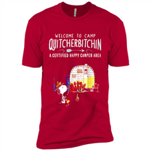 Load image into Gallery viewer, Welcome to camp Quitcherbitchin a certified happy camper area Snoopy # Zawin