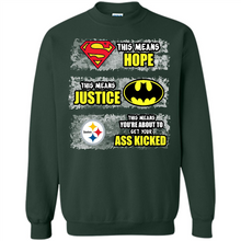 Load image into Gallery viewer, PITTSBURGH STEELERS SUPERMAN MEANS HOPE BATMAN