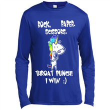 Load image into Gallery viewer, Funny Crazy Unicorn - Rock Paper Scissors Throat Punch I Win # Zawin store