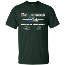 Load image into Gallery viewer, Seahawks Russell Wilson Bobby Wagner Signatures Football Fans