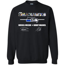 Load image into Gallery viewer, Seahawks Russell Wilson Bobby Wagner Signatures Football Fans