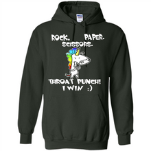 Load image into Gallery viewer, Funny Crazy Unicorn - Rock Paper Scissors Throat Punch I Win # Zawin store