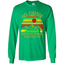 Load image into Gallery viewer, Go Outside Worst Case Scenario A Bear Kills You Vintage Retro Sunset # Zawin store