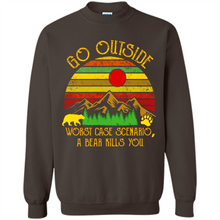 Load image into Gallery viewer, Go Outside Worst Case Scenario A Bear Kills You Vintage Retro Sunset # Zawin store