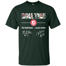 Load image into Gallery viewer, Roll Tide Alabama Crimson Tua Tagovailoa Jalen Hurts Signatures Shirt Roll Tide Alabama Crimson Tua Tagovailoa Jalen Hurts Signatures