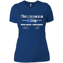 Load image into Gallery viewer, Seahawks Russell Wilson Bobby Wagner Signatures Football Fans