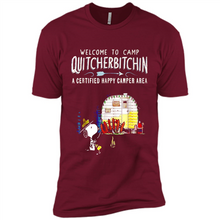 Load image into Gallery viewer, Welcome to camp Quitcherbitchin a certified happy camper area Snoopy # Zawin