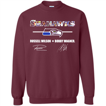 Load image into Gallery viewer, Seahawks Russell Wilson Bobby Wagner Signatures Football Fans
