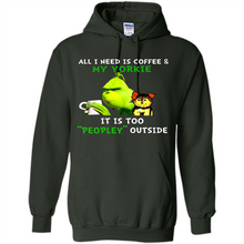 Load image into Gallery viewer, Grinch All I need is coffee and my Yorkie it is too peopley outside