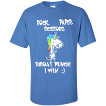 Load image into Gallery viewer, Funny Crazy Unicorn - Rock Paper Scissors Throat Punch I Win # Zawin store