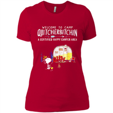 Load image into Gallery viewer, Welcome to camp Quitcherbitchin a certified happy camper area Snoopy # Zawin