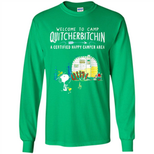 Load image into Gallery viewer, Welcome to camp Quitcherbitchin a certified happy camper area Snoopy # Zawin