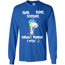 Load image into Gallery viewer, Funny Crazy Unicorn - Rock Paper Scissors Throat Punch I Win # Zawin store