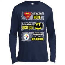 Load image into Gallery viewer, PITTSBURGH STEELERS SUPERMAN MEANS HOPE BATMAN