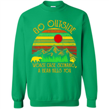 Load image into Gallery viewer, Go Outside Worst Case Scenario A Bear Kills You Vintage Retro Sunset # Zawin store