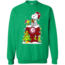 Load image into Gallery viewer, Alabama Crimson Tide Ugly Christmas Sweaters Snoopy Woodstock sweater