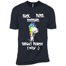 Load image into Gallery viewer, Funny Crazy Unicorn - Rock Paper Scissors Throat Punch I Win # Zawin store