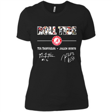 Load image into Gallery viewer, Roll Tide Alabama Crimson Tua Tagovailoa Jalen Hurts Signatures Shirt Roll Tide Alabama Crimson Tua Tagovailoa Jalen Hurts Signatures