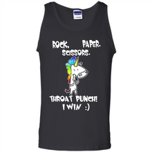 Load image into Gallery viewer, Funny Crazy Unicorn - Rock Paper Scissors Throat Punch I Win # Zawin store