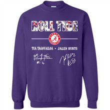 Load image into Gallery viewer, Roll Tide Alabama Crimson Tua Tagovailoa Jalen Hurts Signatures Shirt Roll Tide Alabama Crimson Tua Tagovailoa Jalen Hurts Signatures