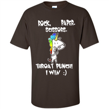 Load image into Gallery viewer, Funny Crazy Unicorn - Rock Paper Scissors Throat Punch I Win # Zawin store