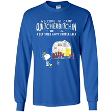 Load image into Gallery viewer, Welcome to camp Quitcherbitchin a certified happy camper area Snoopy # Zawin
