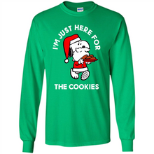Load image into Gallery viewer, Peanuts Santa Claus Snoopy I’m Just Here For The Cookies