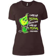 Load image into Gallery viewer, Grinch I Will Go Fishing Here Or There I Will Go Fishing Everywhere