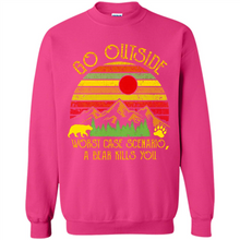 Load image into Gallery viewer, Go Outside Worst Case Scenario A Bear Kills You Vintage Retro Sunset # Zawin store