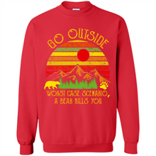 Load image into Gallery viewer, Go Outside Worst Case Scenario A Bear Kills You Vintage Retro Sunset # Zawin store
