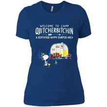 Load image into Gallery viewer, Welcome to camp Quitcherbitchin a certified happy camper area Snoopy # Zawin