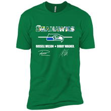Load image into Gallery viewer, Seahawks Russell Wilson Bobby Wagner Signatures Football Fans