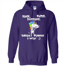 Load image into Gallery viewer, Funny Crazy Unicorn - Rock Paper Scissors Throat Punch I Win # Zawin store