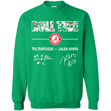 Load image into Gallery viewer, Roll Tide Alabama Crimson Tua Tagovailoa Jalen Hurts Signatures Shirt Roll Tide Alabama Crimson Tua Tagovailoa Jalen Hurts Signatures