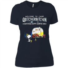 Load image into Gallery viewer, Welcome to camp Quitcherbitchin a certified happy camper area Snoopy # Zawin