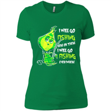 Load image into Gallery viewer, Grinch I Will Go Fishing Here Or There I Will Go Fishing Everywhere