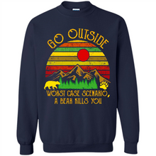 Load image into Gallery viewer, Go Outside Worst Case Scenario A Bear Kills You Vintage Retro Sunset # Zawin store