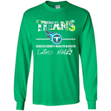 Load image into Gallery viewer, Tennessee Titans Derrick Henry Marcus Mariota Signatures Football