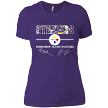 Load image into Gallery viewer, Pittsburgh Steelers Antonio Brown Juju Smith Signatures Football Fans